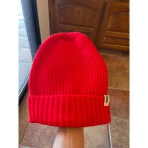 Vera Bradley Red Ribbed Knit Beanie